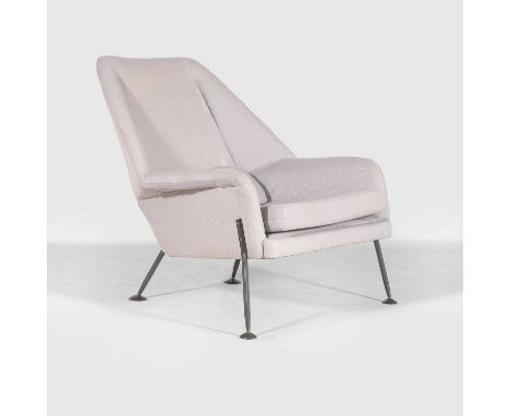 Ernest Race (1913-1964) for Race Furniture, a 'Heron' armchair, 1950s, constructed from steel with wool upholstery,83cm wide8