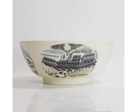 Eric Ravilious (1903-1942) for Wedgwood,  a 1975 'Boat Race' bowl, printed design number '22' from a limited edition of 200, 