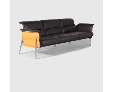 Fritz Frenkler (German, b.1954) and Justus Kolberg (German, b.1962), a three-seater 'Avera' sofa for Wilkhahn, c.1990s, the l