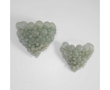 Murano, a pair of bubble wall lights, c.1990, of Art Deco design,34cm wide22cm deep27cm high (2)Condition ReportWith chips, s