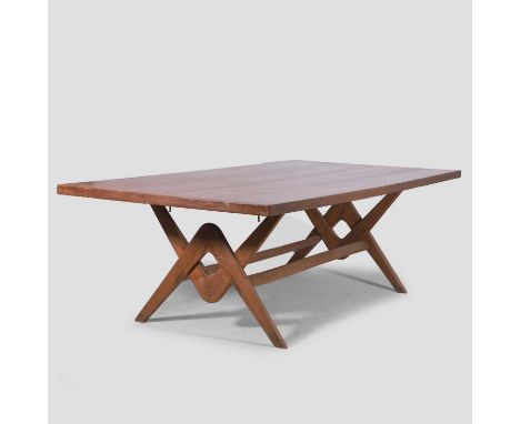 Pierre Jeanneret (Swiss, 1896-1967) a model 'PJ020111' dining table known as a 'Committee table', c.1963-64, designed for Cha