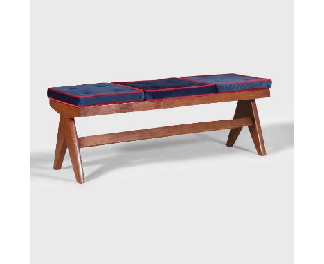 Pierre Jeanneret (Swiss, 1896-1967), a 'PJ-010902' teak bench, also known as ‘Banc en Teck’, c.1955-56, designed for Chandiga