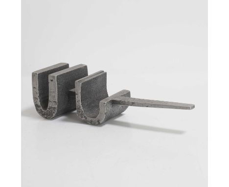 ▲ Geoffrey Clarke RA (1924-2014), 'Two Troughs and Flat Bar', a maquette, 1964, aluminium, with stamped maker's mark and numb
