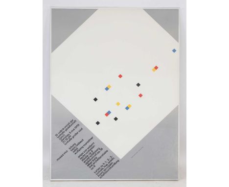 Josef Müller-Brockmann (Swiss, 1914-1996), a lithographic poster, 'Zurich Tonhalle. Musica Viva', designed in 1959, in a UV P