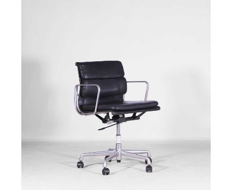 Charles Eames (American, 1907-1978) and Ray Eames (American, 1912-1988), an 'EA 208' swivel office chair,58.5cm wide54cm deep