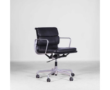 Charles Eames (American, 1907-1978) and Ray Eames (American, 1912-1988), an 'EA 208' swivel office chair,58.5cm wide54cm deep