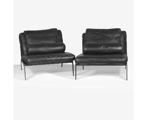 Antonio Citterio (Italian, b.1950), a pair of 'Happy' chairs, originally designed in 2005,84cm wide96cm deep73cm high, seat 3