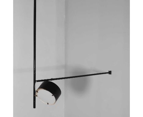 Tito Agnoli (Italian, 1931-2012) for Oluce, a ceiling/wall light, 1960s, Italian, glass and nickel-plated steel,30cm wide110c