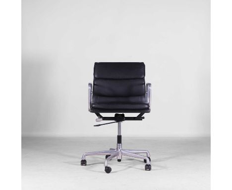 Charles Eames (American, 1907-1978) and Ray Eames (American, 1912-1988), an 'EA 208' swivel office chair,58.5cm wide54cm deep