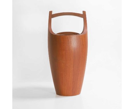 Jens Quistgaard (Danish, 1919-2008) for Dansk Designs, a teak ice bucket, model '810', 1950s, of flaring form with a round li