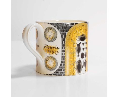 Eric Ravilious (1903-1942) for Wedgwood, an 'Etruria' mug, commemorating the move of the Wedgwood factory from Etruria to Bar