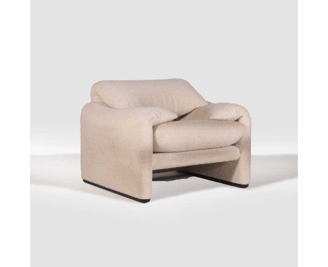 Vico Magistretti (Italian, 1920-2006) for Cassina, a 'Maralunga 675' armchair, originally designed in 1973, with woollen upho