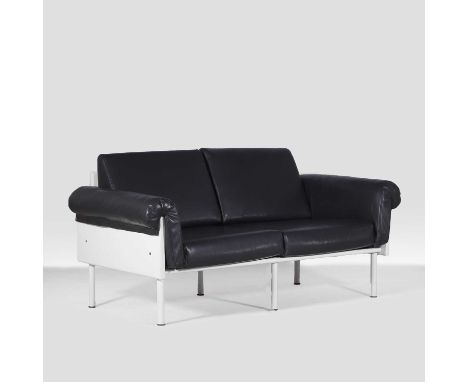 Yrjö Kukkapuro (Finnish, 1933-2025) for Haimi, a two-seater 'Ateljee' sofa, 1964, Finnish, with a painted wooden frame with b