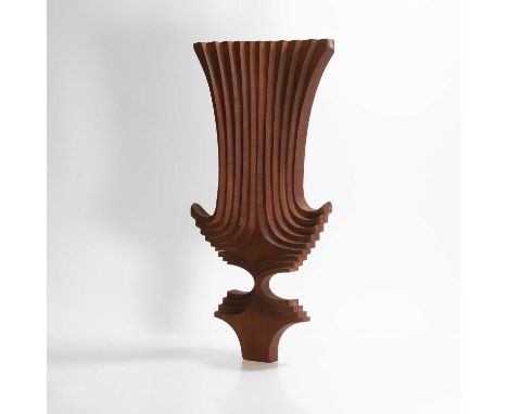 ▲ Brian Willsher (1930-2010), a stained teak sculpture,20cm wide19cm deep58.5cm highCondition ReportSome minor loses particul