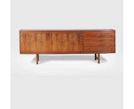 § Robert Heritage (1927-2008) for Archie Shine,   a 'Hamilton' rosewood sideboard, c.1960s, to the left, a section with doubl