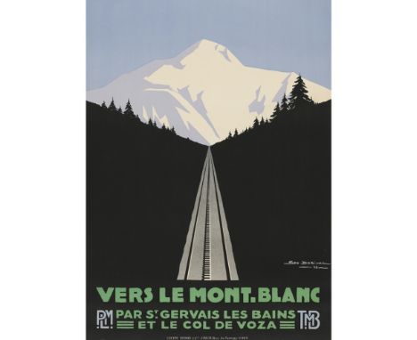 GEORGES S. DORIVAL (1879-1968)  VERS LE MONT-BLANC   lithograph, 1928, condition A; backed on linen  104cm x 75cm (41in x 29.