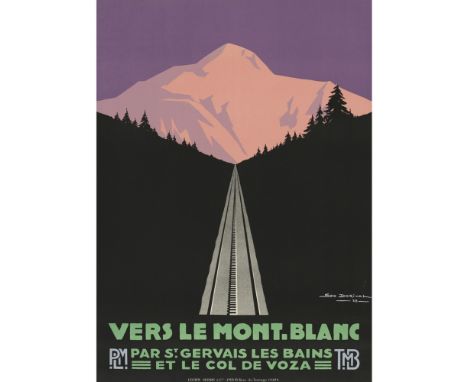 GEORGES S. DORIVAL (1879-1968)  VERS LE MONT BLANC   lithograph, 1928, condition A; backed on linen  104cm x 75cm (41in x 29.