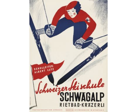 ANONYMOUS  SCHWAGALP   lithograph, 1936, condition A; not backed  102cm x 64cm (40in x 25in)