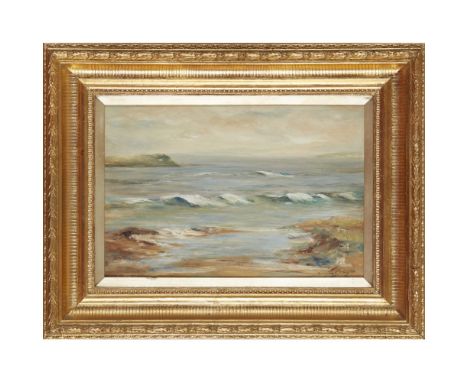 [§] WILLIAM MILLER FRAZER R.S.A. (SCOTTISH 1864-1961)  WEST COAST SEASCAPE   signed, oil on board  23cm x 34cm (9in x 13.25in