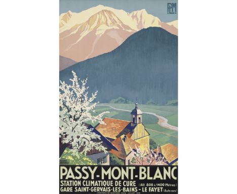 ROGER BRODERS (1883-1953)  PASSY MONT-BLANC   lithograph, 1932 condition A-; backed on linen  101cm x 63cm (40in x 25.5in)
