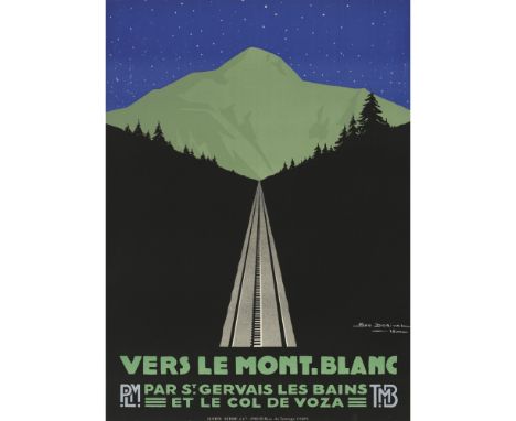GEORGES S. DORIVAL (1879-1968)  VERS LE MONT-BLANC   lithograph, 1928, condition A; backed on linen  104cm x 75cm (41in x 29.
