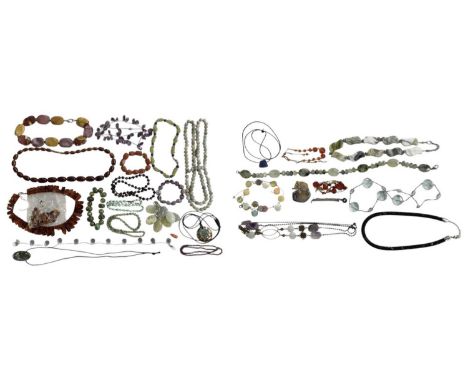 A large quantity of 925 hallmarked silver, white metal and assorted costume jewellery including Swarovski necklace, jade and 