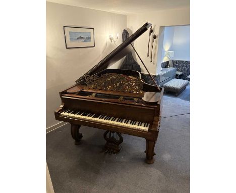 X STEINWAY &amp; SONS; a late Victorian carved rosewood Model B 7ft grand piano, 35746, built in 1877 and sold in January 187