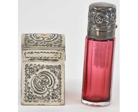 JAMES DEAKIN &amp; SONS; a Victorian hallmarked silver miniature playing card case, containing original miniature playing car
