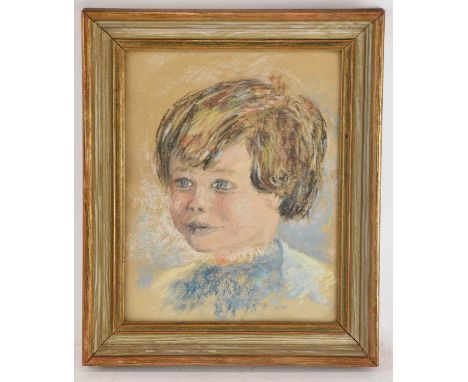 UNATTRIBUTED; a small early 20th century pastel drawing, portrait of a young boy, inscribed in pencil verso 'Pandora', 24 x 1