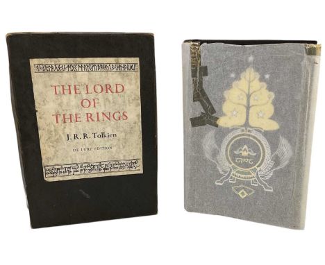 J. R. R. TOLKIEN, THE LORD OF THE RINGS; a De Luxe edition, in original slipcase, the enclosed binding still wrapped in its o