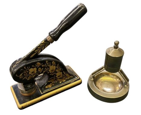 An early 20th century Art Deco patented Muhlex striker lighter, made in Switzerland, with lift-out striker and ashtray to the