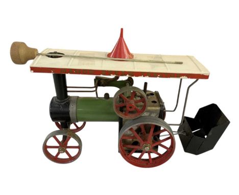 MAMOD; a steam tractor with funnel, canopy and steering rod.