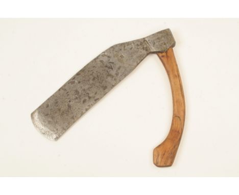 A 20" blocking axe stamped W.S. with Crown over with 5" edge and pine handle G+