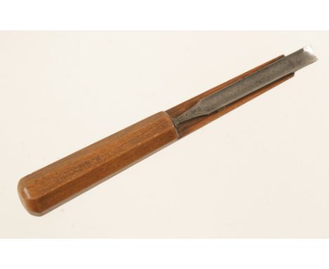 A 9/16" sash scribing gouge by SORBY with octagonal beech handle G++