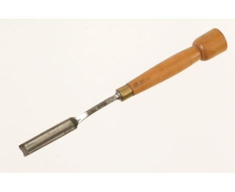 An unusual 1/2" sash scribing gouge by J. FROST Norwich with shapely  handle G++