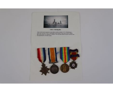 A WW1 full size medal trio consisting of The 1914-15 Star, The British War Medal & The Victory Medal, issued to K.2579 Petty 