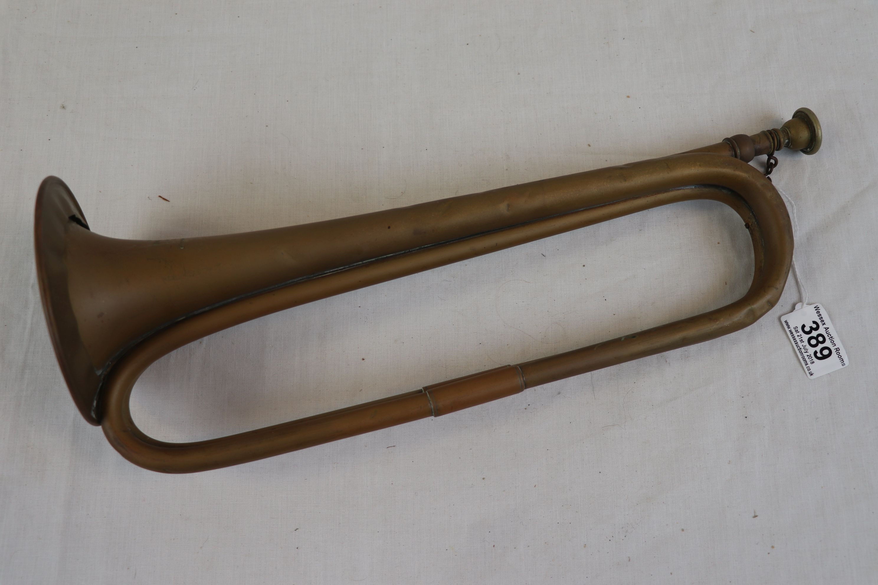 Vintage WW2 Military Bugle Dated 1946 And Marked With The Broad Arrow