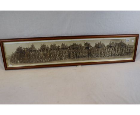A Framed And Glazed 4ft Photograph Of The Royal Army Service Corps Mobilized At Bulford For European War, Dated 9th Febuary 1