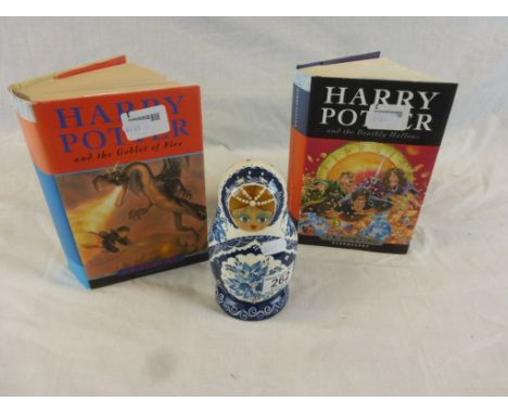 Harry Potter and the Goblet of Fire First Edition, Harry Potter and the Deathly Hallows First Edition together with a set of 