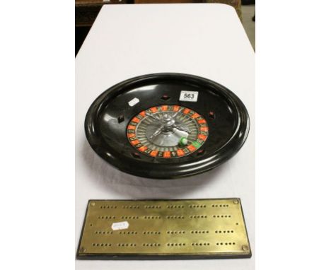 Vintage Roulette Wheel and similar Cribbage Board