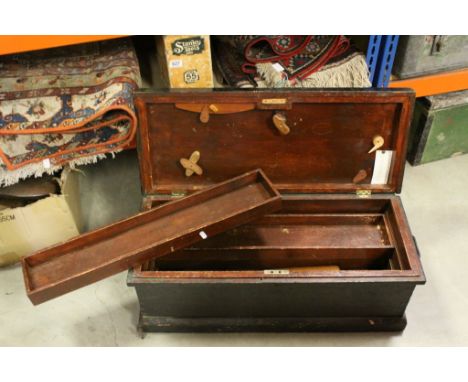 Vintage wooden Toolbox with Tools