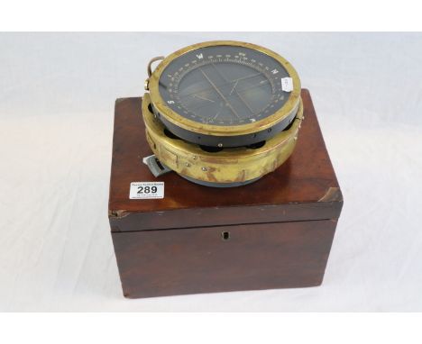 A WWII Period Type P10 Aircraft Compass As Used In Lancaster Bombers, Diameter 6½" Brass Rim Marked "Type P10" And "No 4850T"