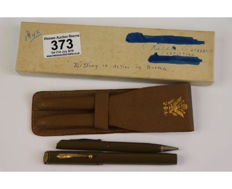 United States Army WW2 Issue Pen And Pencil Set.
