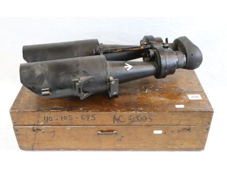 A Set Of Ross AC 2005 WW2 Royal Navy Bridge / Battleship Binoculars. Made By Ross Of London And Dated 1942 And Stamped With T