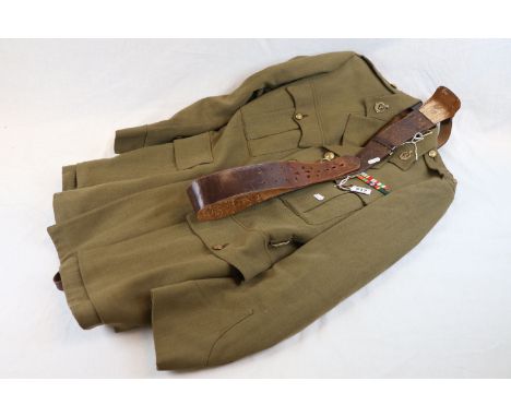 A Royal Army Medical Corps WW2 Tunic Dated To Include Sam Browne Belt.