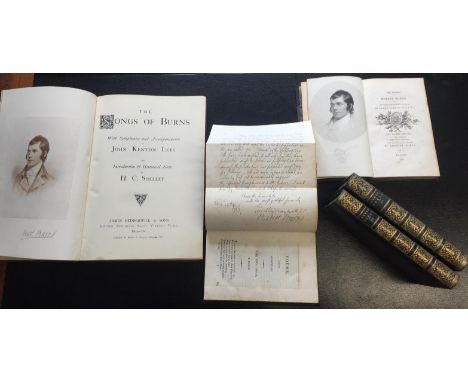 The Works of Robert Burns with an Account of his Life by James Currie, Four Vols, London, 1820, the first volume with portrai