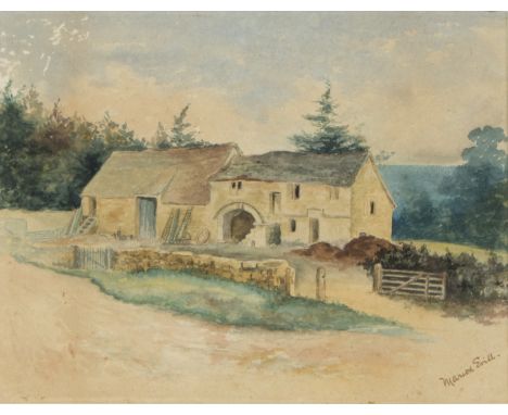 Marion Evill (British, early 20th Century)/Cotswold Barn/signed lower right/watercolour, 20cm x 26cm/Note: Property of a Corp