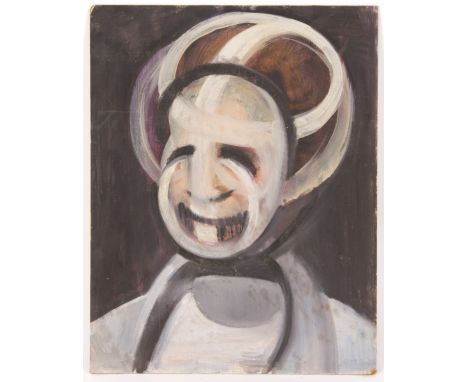 Constance B Nash (British 1921-2015)/Abstract Portrait/oil on board, 46cm x 35.5cm/and five others, one with landscape verso 