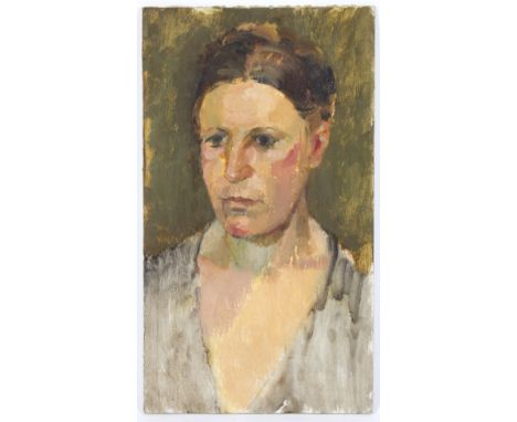 Constance B Nash (British 1921-2015)/Portrait of a Woman/oil on board, 54cm x 31cm and/four other portraits Condition Report: