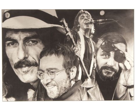 David Rainey (20th Century)/Apart and Together/portrait of the Beatles/limited edition print 1 of 30, 38.5cm x 55.5cm Conditi